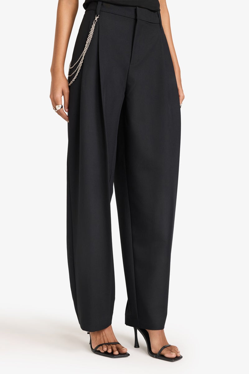 DeFacto Black Woman Baggy Fit Zipper Normal Waist Trousers Casual - Image 3